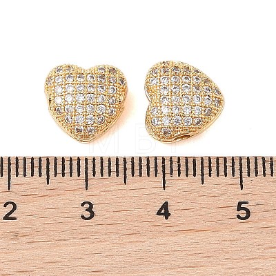 Brass Micro Pave Clear Cubic Zirconia Charms KK-B100-044G-1