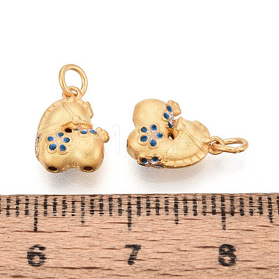 925 Sterling Silver Dodger Blue Enamel Horse Charms STER-T008-67G-1