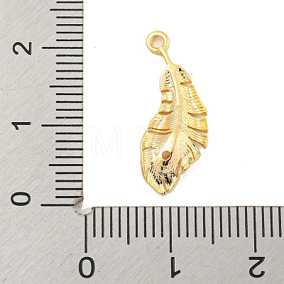 Brass Micro Pave Clear Cubic Zirconia Pendants KK-U015-12G-1