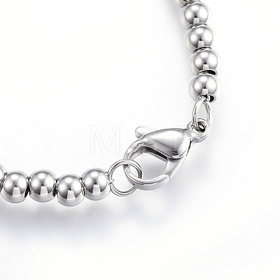 Tarnish Resistant 201 Stainless Steel Ball Chain Bracelets X-BJEW-E295-08-1