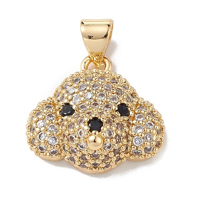 Brass Micro Pave Cubic Zirconia Pendants KK-M240-01F-1