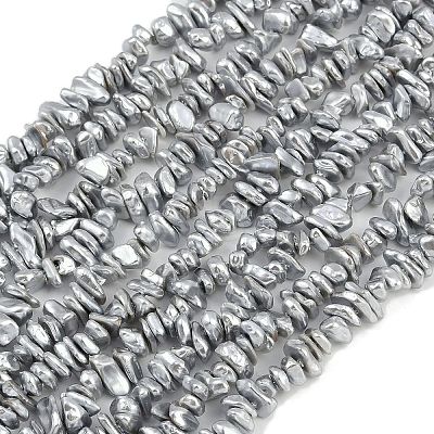 Electroplated Shell Pearl Beads Strands BSHE-H113-01B-1