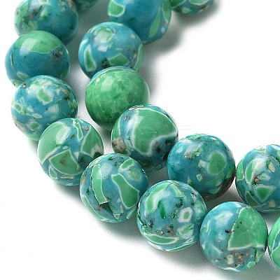 Dyed Synthetic Imperial Jasper Beads Strands G-C168-02C-1