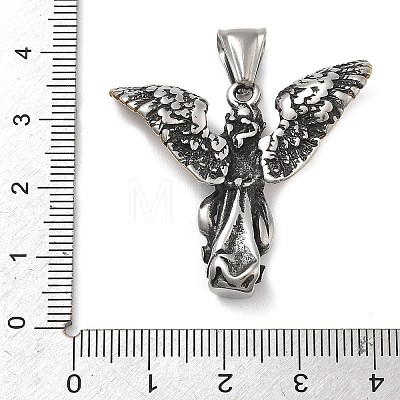 304 Stainless Steel Pendants STAS-V008-12AS-1