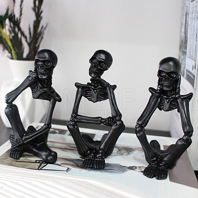 Halloween Theme Resin Skeleton Display Decorations PW-WG47124-01-1