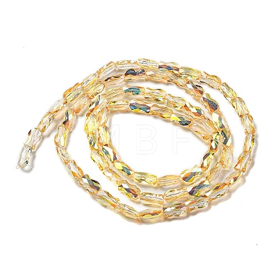 Transparent Electroplate Glass Beads Strands GLAA-G116-01A-HR01-1