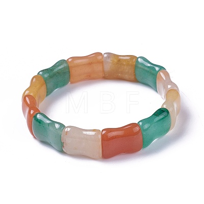 Natural Mixed Aventurine Beads Stretch Bracelets BJEW-L495-23C-1