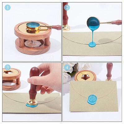 DIY Wax Seal Wax Sealing Stamps Tools Set DIY-CP0002-21-1