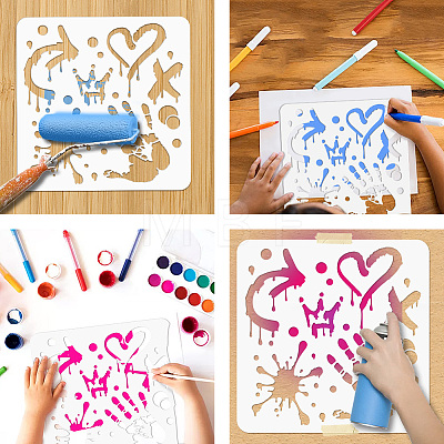 PET Hollow Out Drawing Painting Stencils DIY-WH0405-0074-1