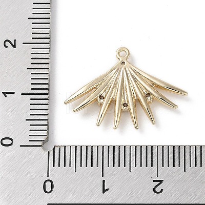 Brass Micro Pave Clear Cubic Zirconia Pendants KK-G491-18G-1