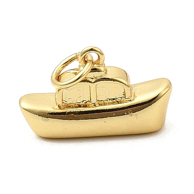 Ship Brass Pendants KK-CJC0013-13G-1