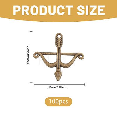 100Pcs Tibetan Style Alloy Pendants FIND-CA0010-59AB-1