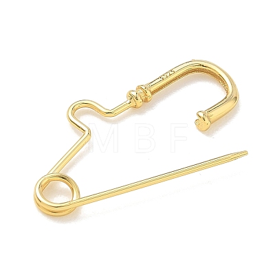 925 Sterling Silver Safety Pin Brooch Findings STER-H120-02G-1