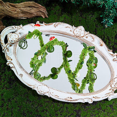 Plastic & Iron Flower Garland Arm Bracelet Rattan AJEW-GF0014-06-1
