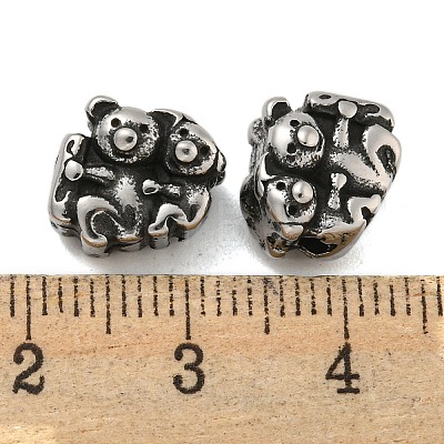 Animal 304 Stainless Steel Beads STAS-E214-11AS-04-1