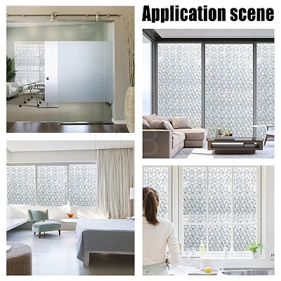 PVC Static Cling Non-Adhesive Window Film DIY-WH0326-43-1