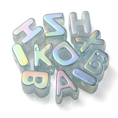 Opaque Rainbow Iridescent Acrylic Beads OACR-P010-23H-1