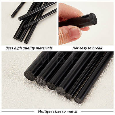 BENECREAT 6Pcs 3 Style Round Plastic Sticks TOOL-BC0002-51B-1