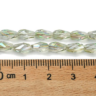 Transparent Electroplate Glass Beads Strands GLAA-K064-03A-HR02-1