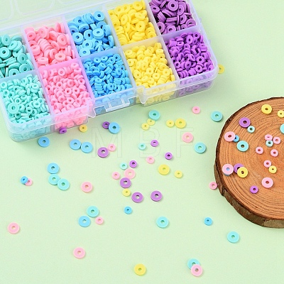 70G 5 Colors 2 Style Eco-Friendly Handmade Polymer Clay Beads CLAY-YW0001-50-1