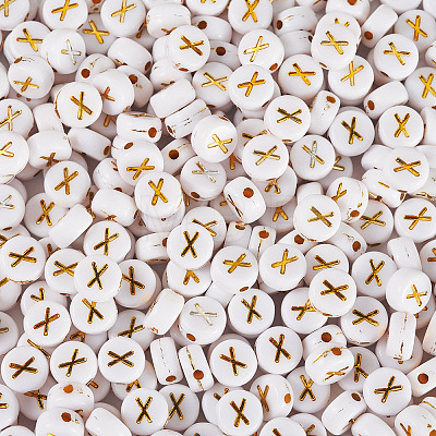 500Pcs Plating Acrylic Beads PACR-TADJ0001-01X-1