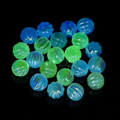 UV Plating Transparent Acrylic Beads OACR-Z013-17-1
