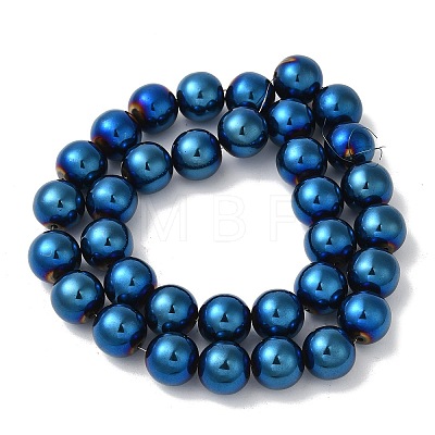 Electroplated Synthetic Magnetic Hematite Beads Strands G-I364-K01-01-1