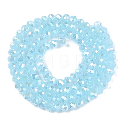 Electroplate Glass Beads Strands EGLA-A044-J4mm-B04-1