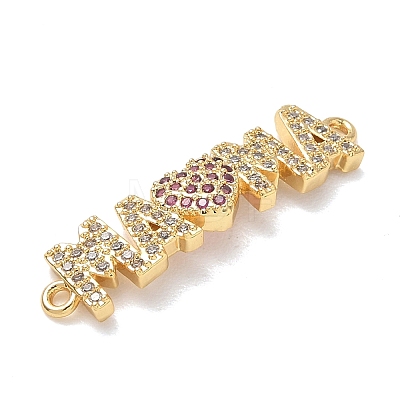 Mother's Day Brass Micro Pave Cubic Zirconia Links KK-T084-03B-G-1