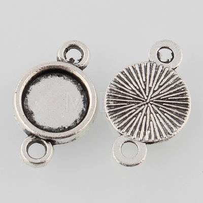 Tibetan Style Alloy Cabochon Connector Settings X-TIBE-M022-12AS-1