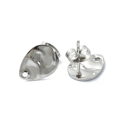 304 Stainless Steel Stud Earring Findings STAS-L024-003P-07-1