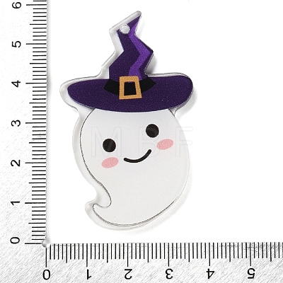 Halloween Theme Double Sided Printed Acrylic Big Pendants OACR-Z023-02J-1