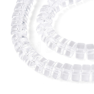 Transparent Glass Beads Strands GLAA-N028-3x6mm-01-1