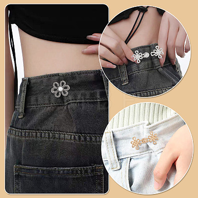6Pcs 6 Styles Chinese Knot Alloy Adjustable Jean Button Pins FIND-TA0010-51-1