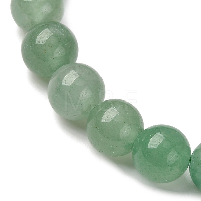 Dyed Natural Green Aventurine Beads Stretch Bracelets BJEW-Q305-1