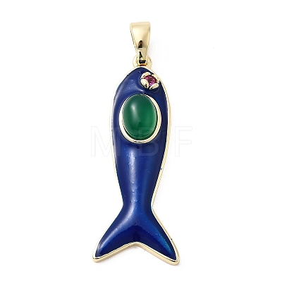 Natural Green Onyx Agate(Dyed & Heated) Pendants KK-Z137-19G-04-1