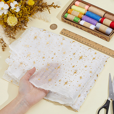 1M Star Polyester Fabric DIY-CY0003-62B-1