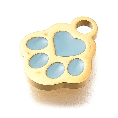 304 Stainless Steel Enamel Charms STAS-L022-466G-03-1