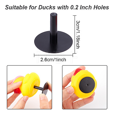 Olycraft 40 Sets 4 Colors Plastic Rubber Duck Mount Duck Plug ODIS-OC0001-70-1