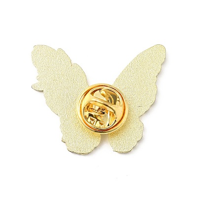 Flower Butterfly Enamel Pin JEWB-J005-07G-G-1