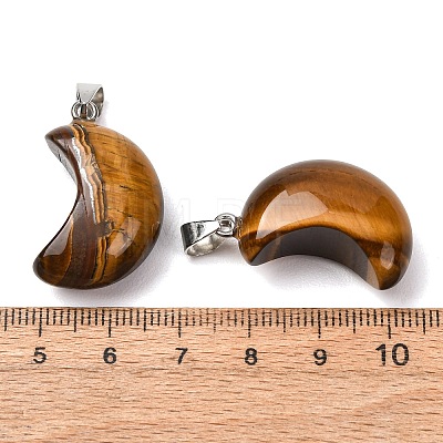 Natural Tiger Eye Pendants G-F820-02L-08-1