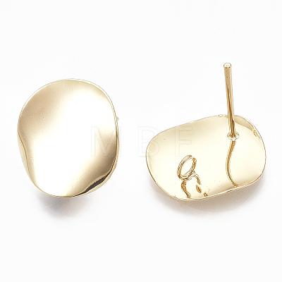 Brass Stud Earring Findings KK-S348-108-1