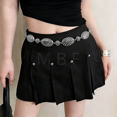 Alloy Twisted Oval Cutout Waist Chains WG99287-01-1