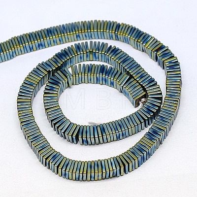 Electroplate Non-magnetic Synthetic Hematite Heishi Beads Strands G-J171A-4x4mm-04-1