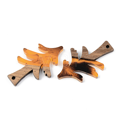 Resin & Walnut Wood Pendants RESI-S389-008A-A01-1