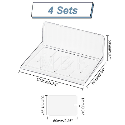 Plastic Punch-Free Camera Floating Shelves ODIS-WH0025-134B-1