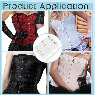 4 Pairs Stainless Steel Corset Busk DIY-BC0017-51B-1