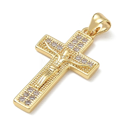 Easter Brass Micro Pave Clear Cubic Zirconia Pendants CU-CBAC7ED-03G-1