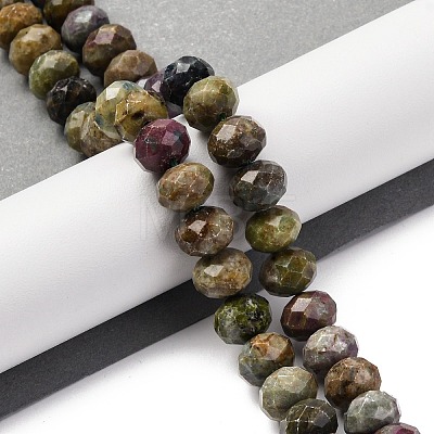 Natural Ruby in Zoisite Beads Strands G-K380-A60-06-1