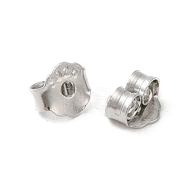 Rhodium Plated 925 Sterling Silver Friction Ear Nuts FIND-Z008-01P-1